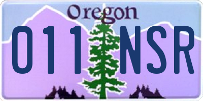 OR license plate 011NSR