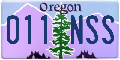 OR license plate 011NSS