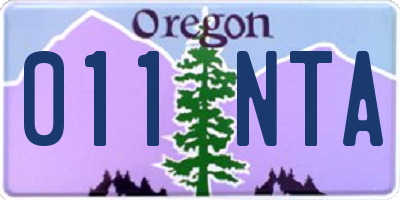 OR license plate 011NTA