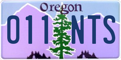OR license plate 011NTS