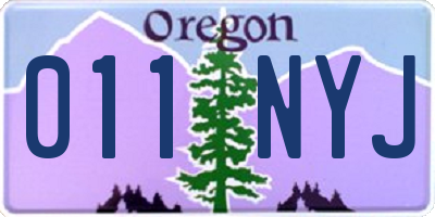 OR license plate 011NYJ