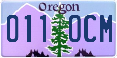 OR license plate 011OCM