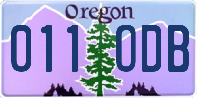 OR license plate 011ODB