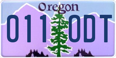 OR license plate 011ODT