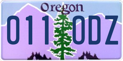 OR license plate 011ODZ