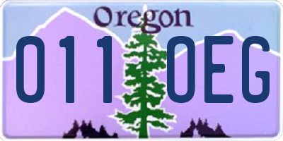 OR license plate 011OEG