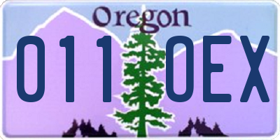OR license plate 011OEX