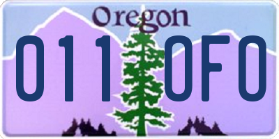 OR license plate 011OFO