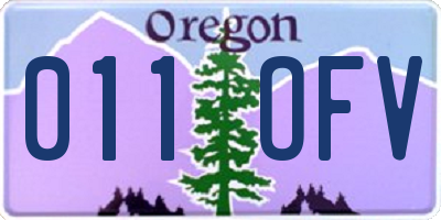 OR license plate 011OFV