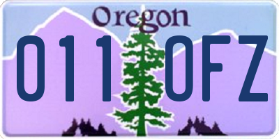 OR license plate 011OFZ