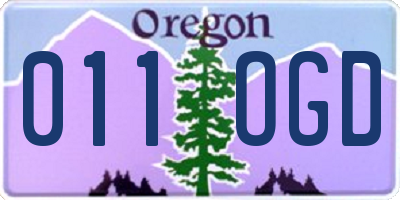 OR license plate 011OGD
