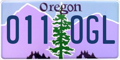 OR license plate 011OGL