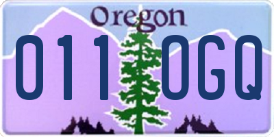 OR license plate 011OGQ