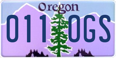 OR license plate 011OGS
