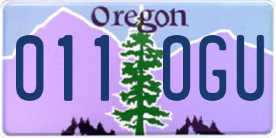 OR license plate 011OGU