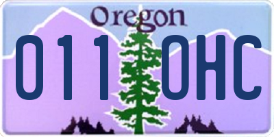 OR license plate 011OHC