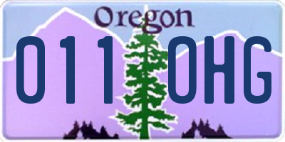 OR license plate 011OHG