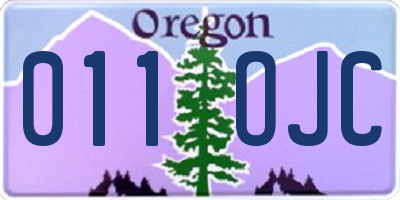 OR license plate 011OJC