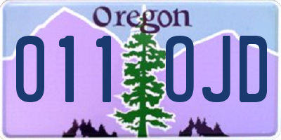 OR license plate 011OJD
