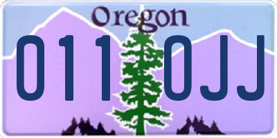 OR license plate 011OJJ