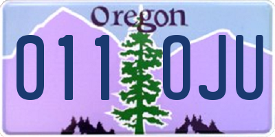 OR license plate 011OJU