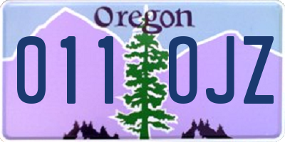 OR license plate 011OJZ
