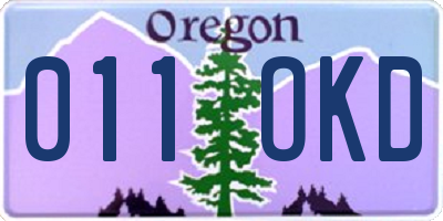 OR license plate 011OKD