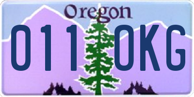 OR license plate 011OKG
