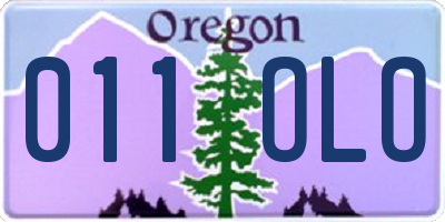 OR license plate 011OLO