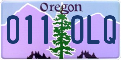 OR license plate 011OLQ