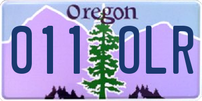 OR license plate 011OLR