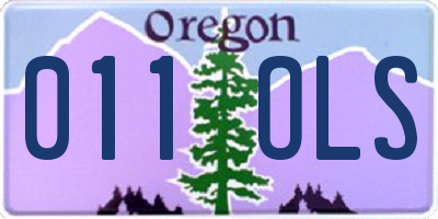 OR license plate 011OLS