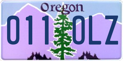 OR license plate 011OLZ