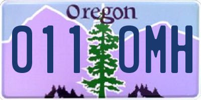 OR license plate 011OMH