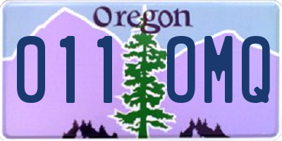 OR license plate 011OMQ