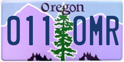 OR license plate 011OMR
