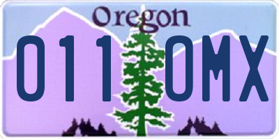 OR license plate 011OMX