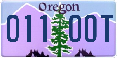 OR license plate 011OOT
