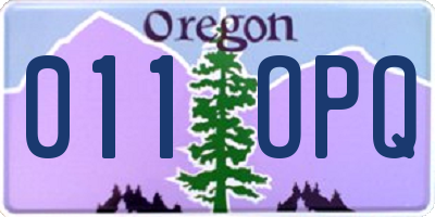 OR license plate 011OPQ