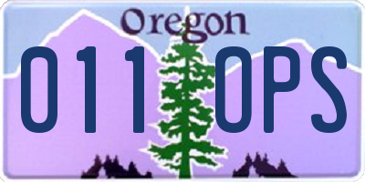 OR license plate 011OPS