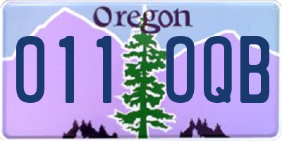 OR license plate 011OQB