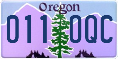 OR license plate 011OQC