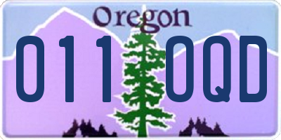 OR license plate 011OQD