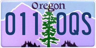 OR license plate 011OQS