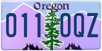 OR license plate 011OQZ