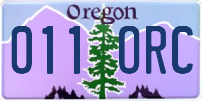 OR license plate 011ORC