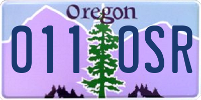 OR license plate 011OSR