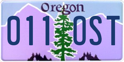 OR license plate 011OST