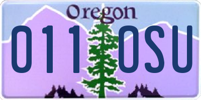 OR license plate 011OSU