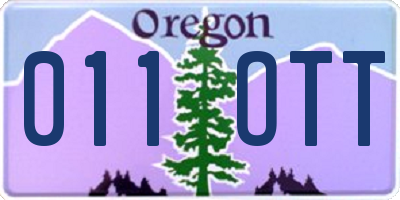 OR license plate 011OTT